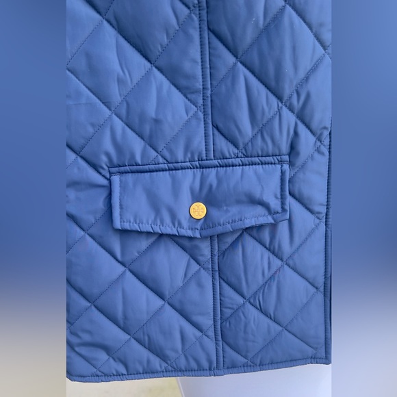 Tory Burch Navy Quilted Jacket Large NWT 74781 - Picture 6 of 12